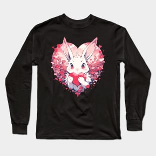 Cute Love Bunny Easter Valentine Long Sleeve T-Shirt